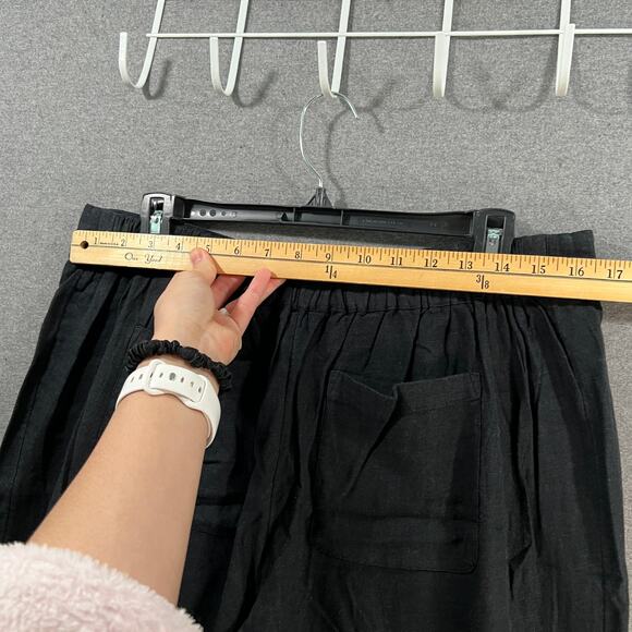 Isaac Mizrahi Live! Regular Linen Blend Pants Black, Reg 14 - Picture 5 of 8